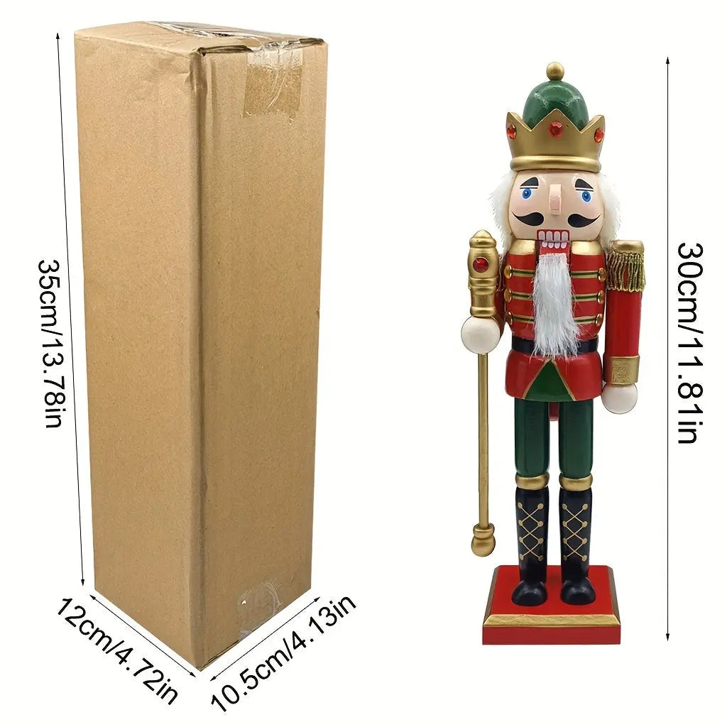 Traditionele Notenkraker 30 cm Met Scepter Voor Feestelijke Decoratie 4