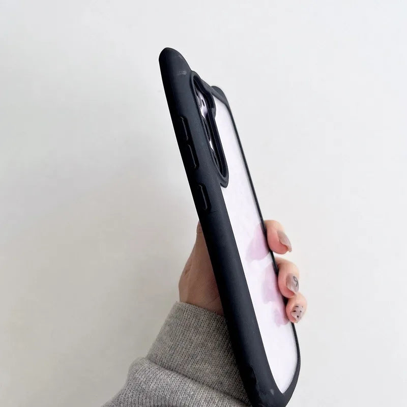 Transparante 3D Kat Oor Case voor Samsung S25 Plus 3