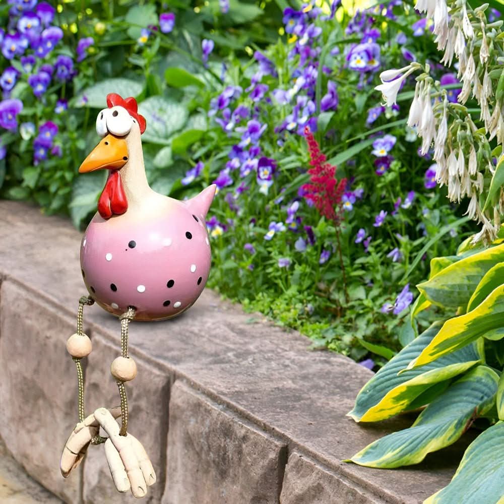 Tuinbeeldje Beweegbare Kip voor Creatieve Decoratie 7