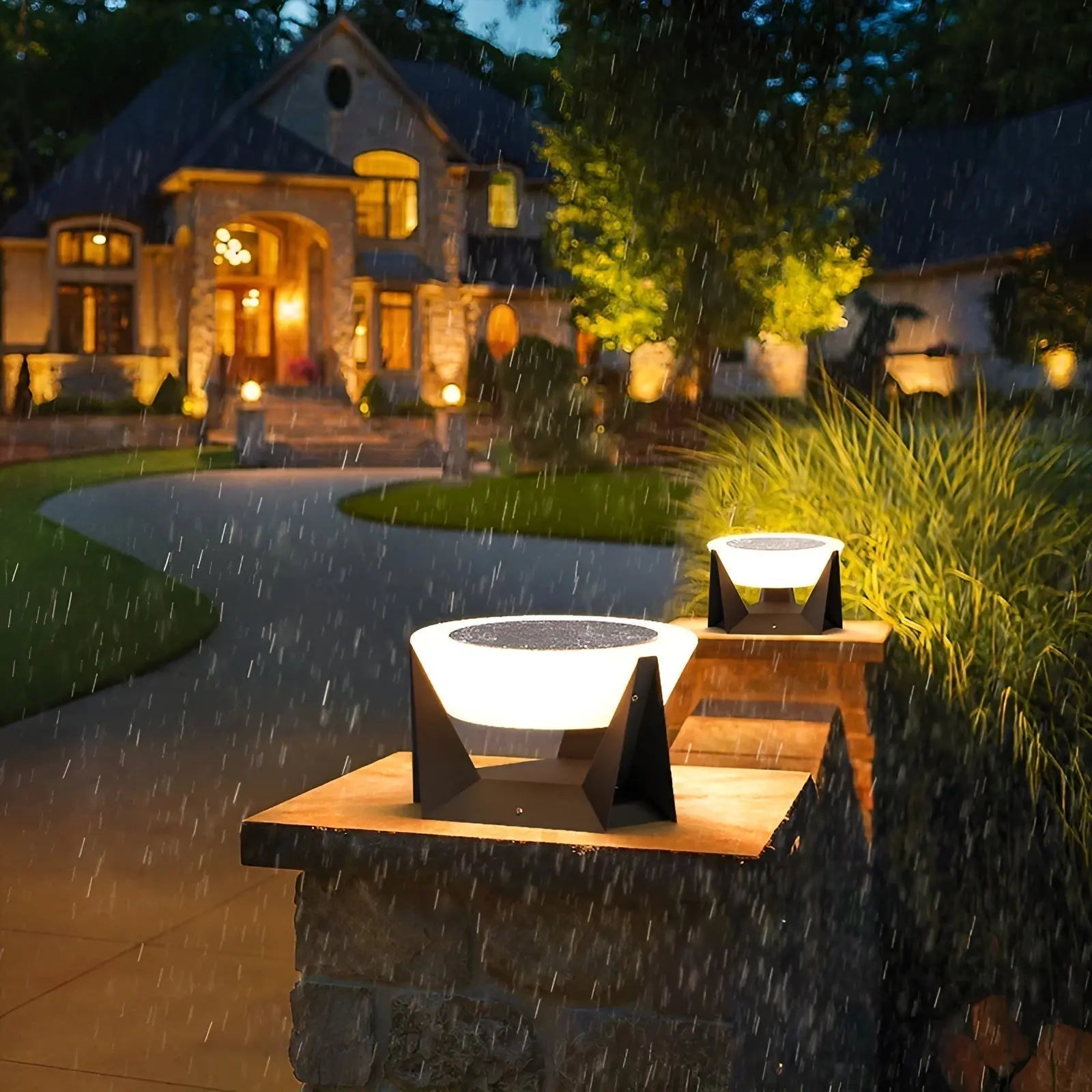 Tuinlamp op zonne-energie Japanse stijl 3