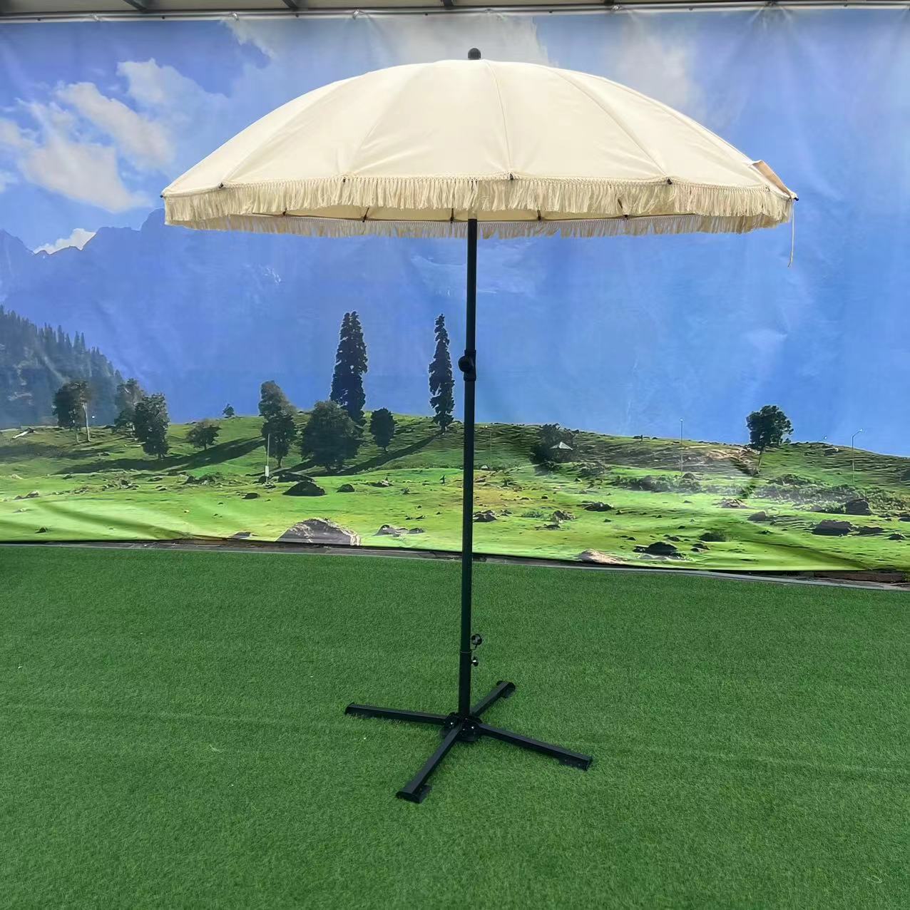 Tuinparasol met Kantelfunctie en Franjes voor Buiten 1
