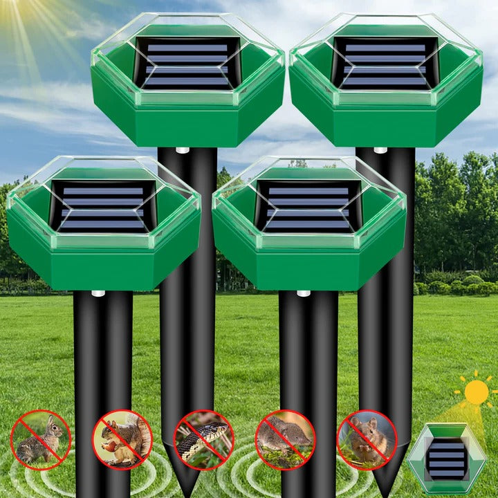 Ultrasone Mollenwerende Stokken Set van 4 voor Tuinbescherming 0