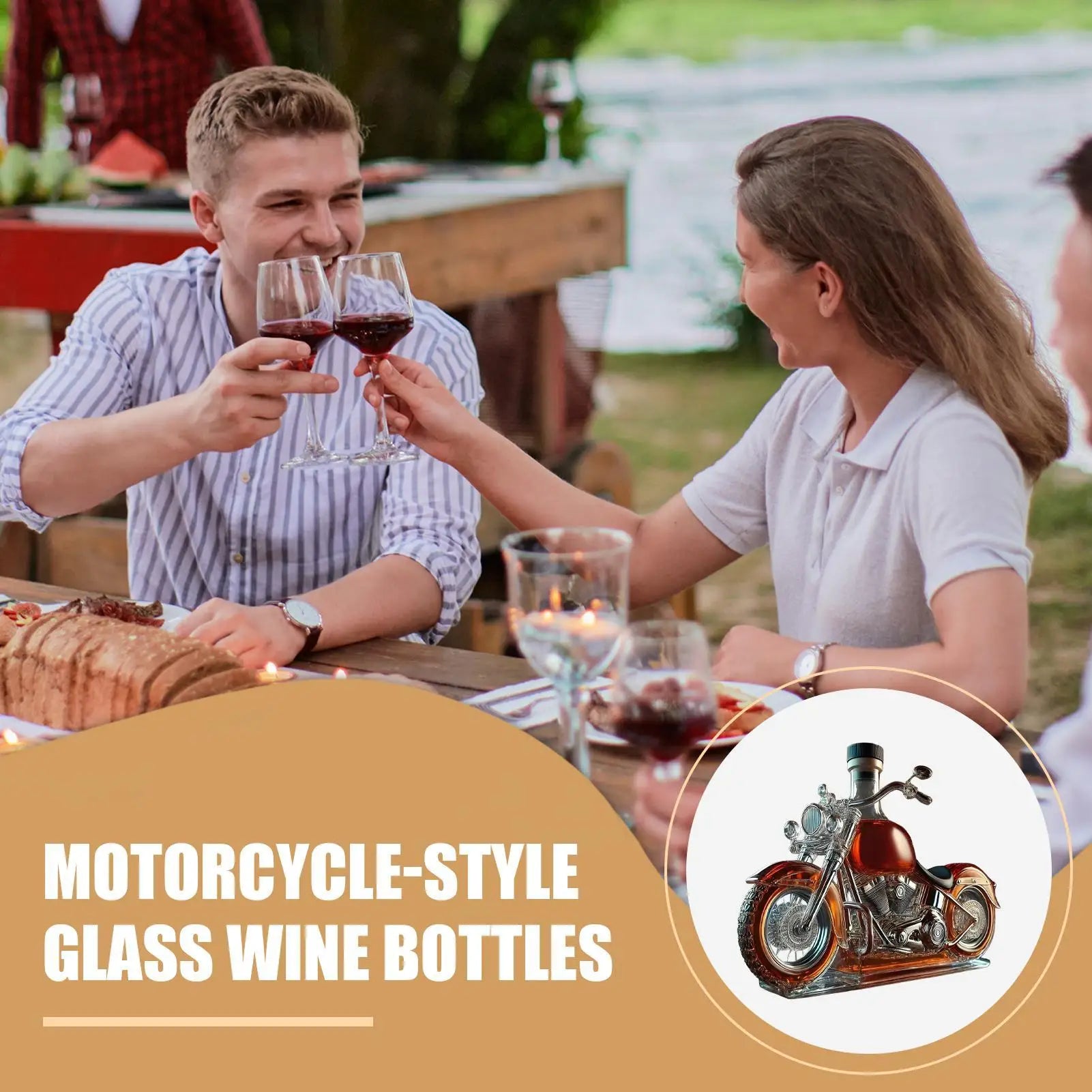 Unieke Motorfiets Karaf voor Whisky en Wijn 1