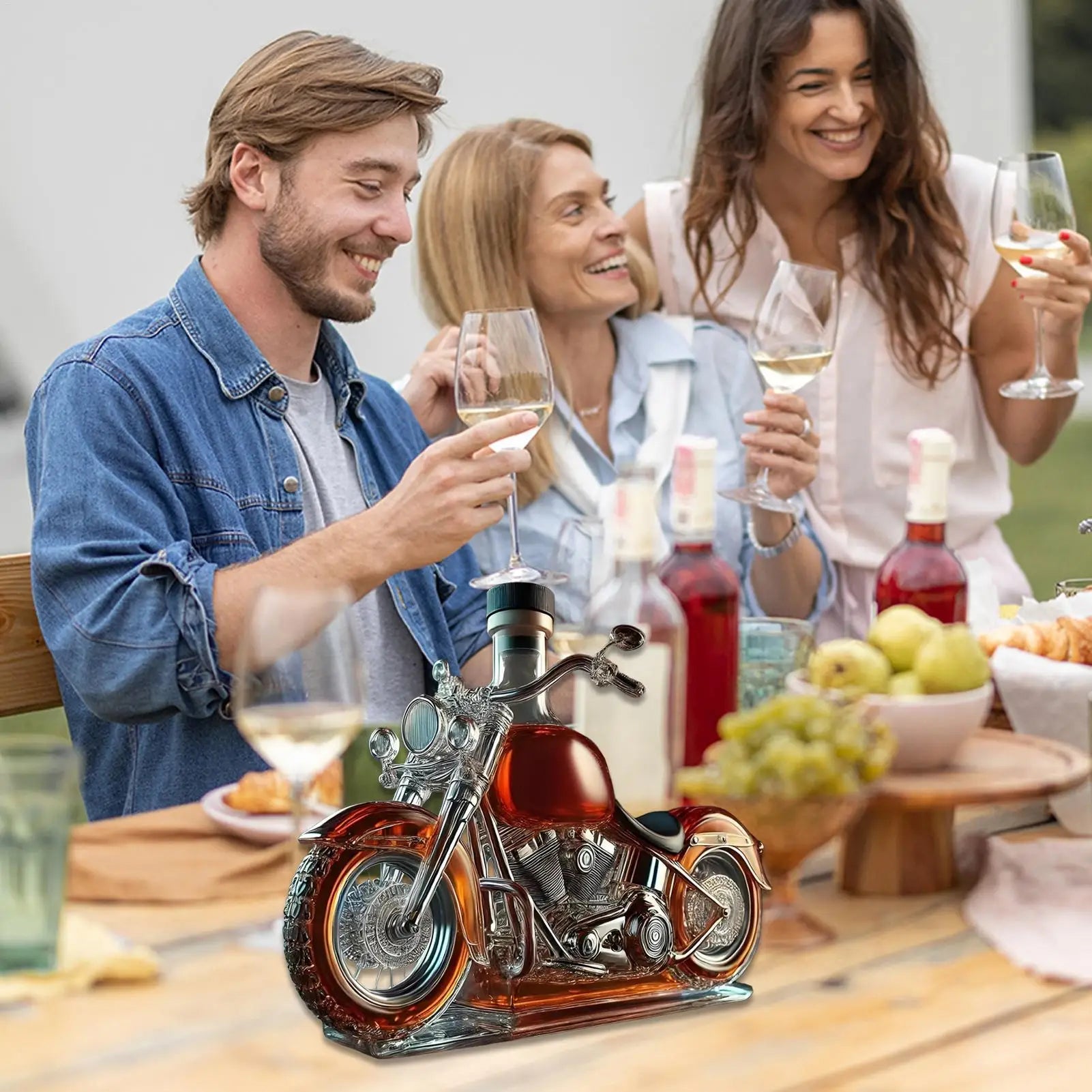 Unieke Motorfiets Karaf voor Whisky en Wijn 2