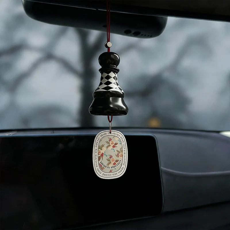 Unisex Auto Geurhanger Dambordpatroon Modern Design 0