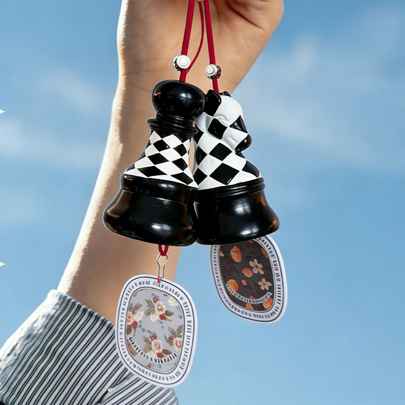 Unisex Auto Geurhanger Dambordpatroon Modern Design 3