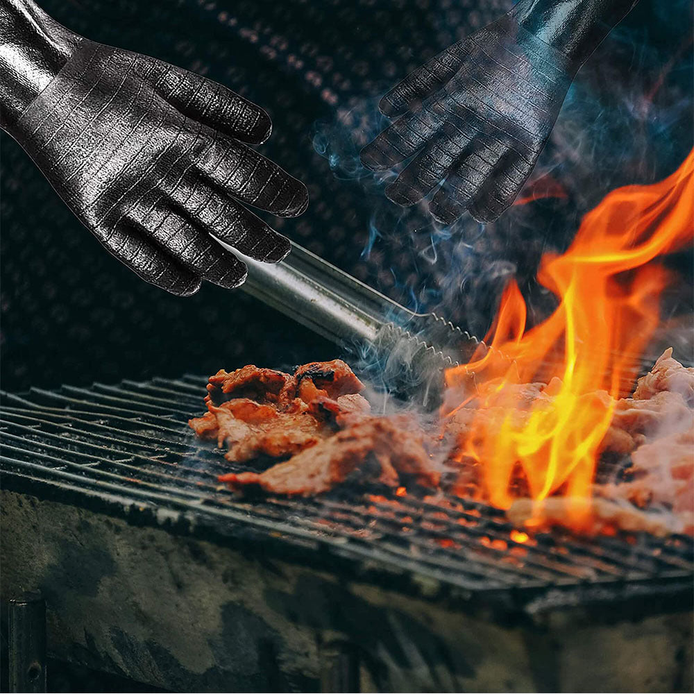 Unisex BBQ-handschoenen met antislip grip en verlengde manchetten 1