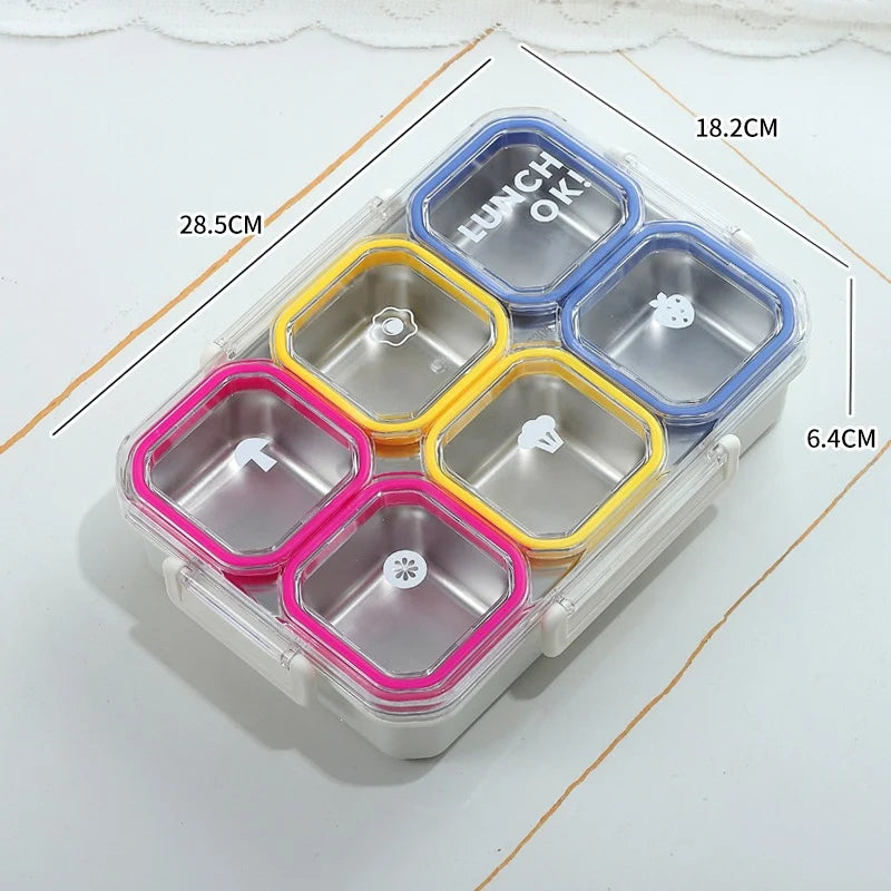 Unisex Bento Box met Meerdere Compartimenten en Veilig Sluitmechanisme 7