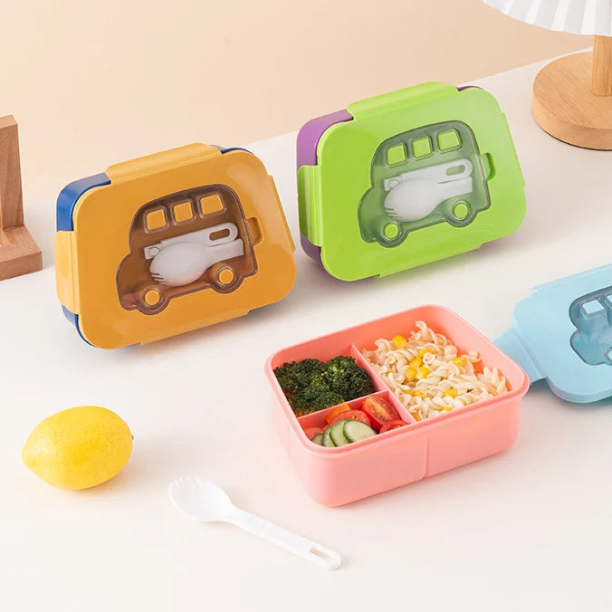 Unisex Bento Lunchbox Met Compartimenten En Bestek 1