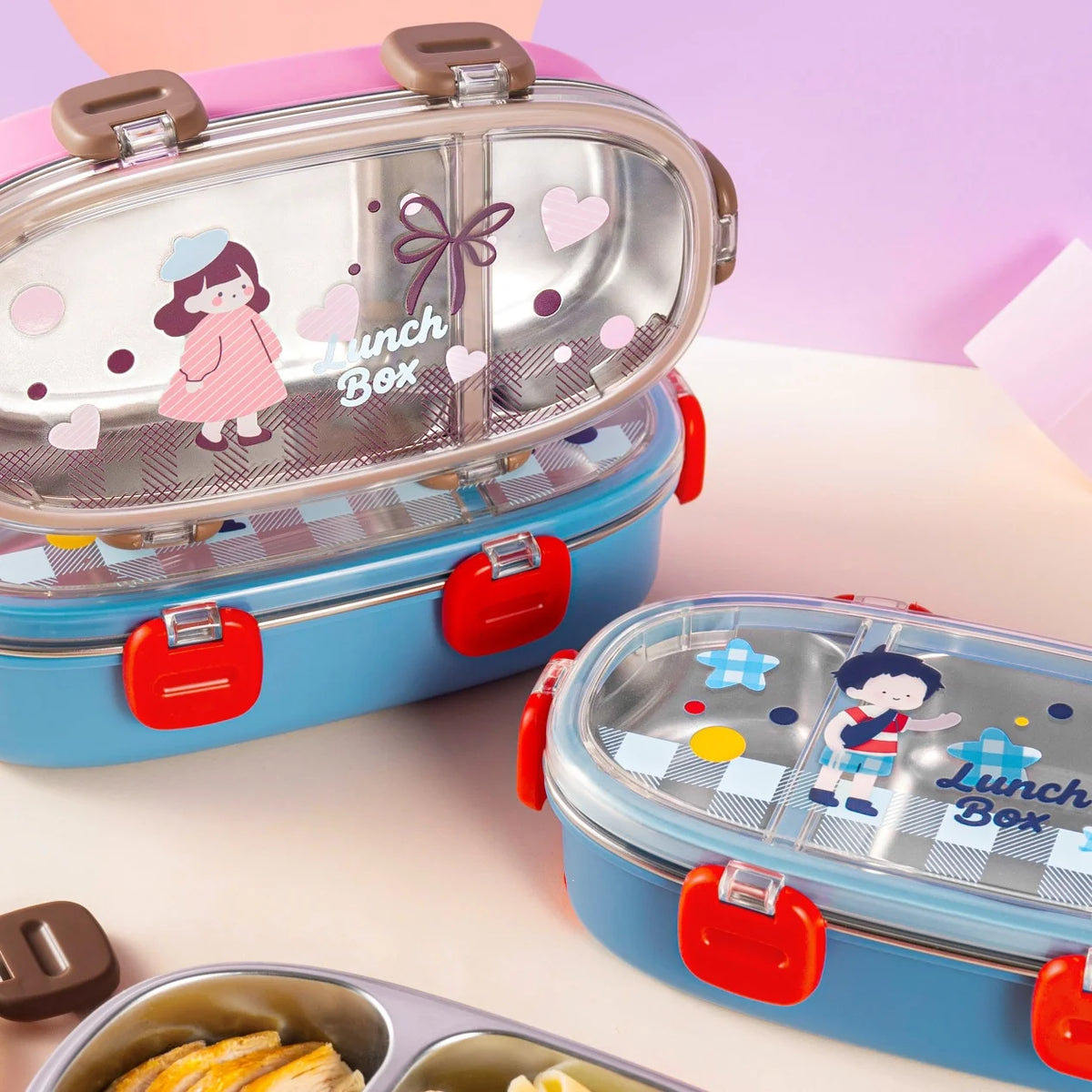 Unisex Bento Lunchbox Met Meerdere Compartimenten 1