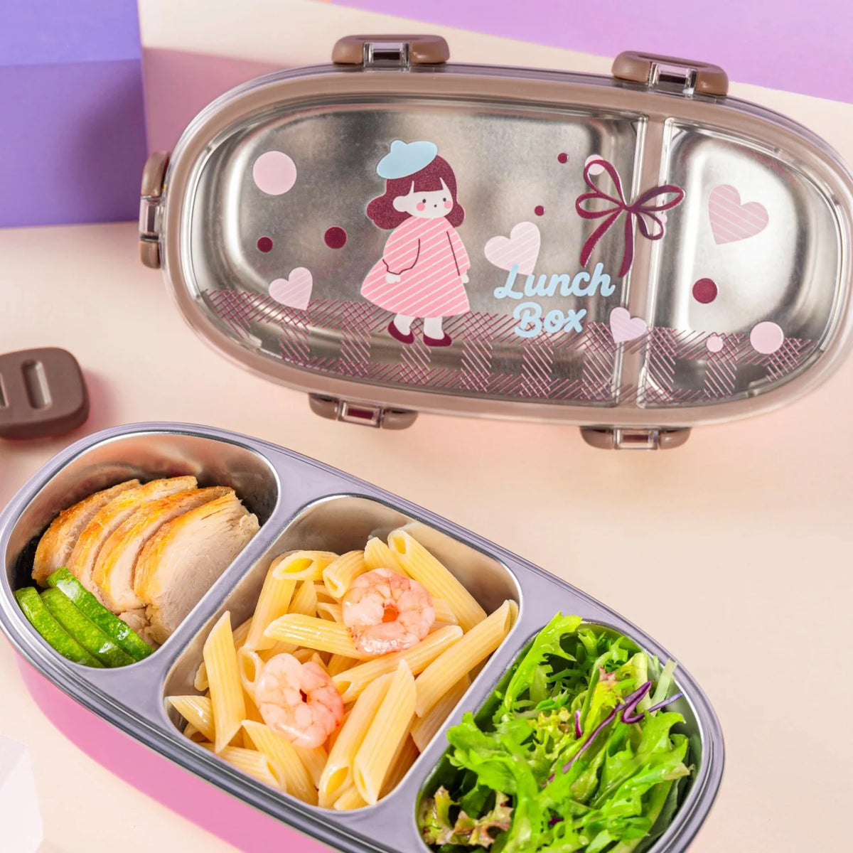 Unisex Bento Lunchbox Met Meerdere Compartimenten 3