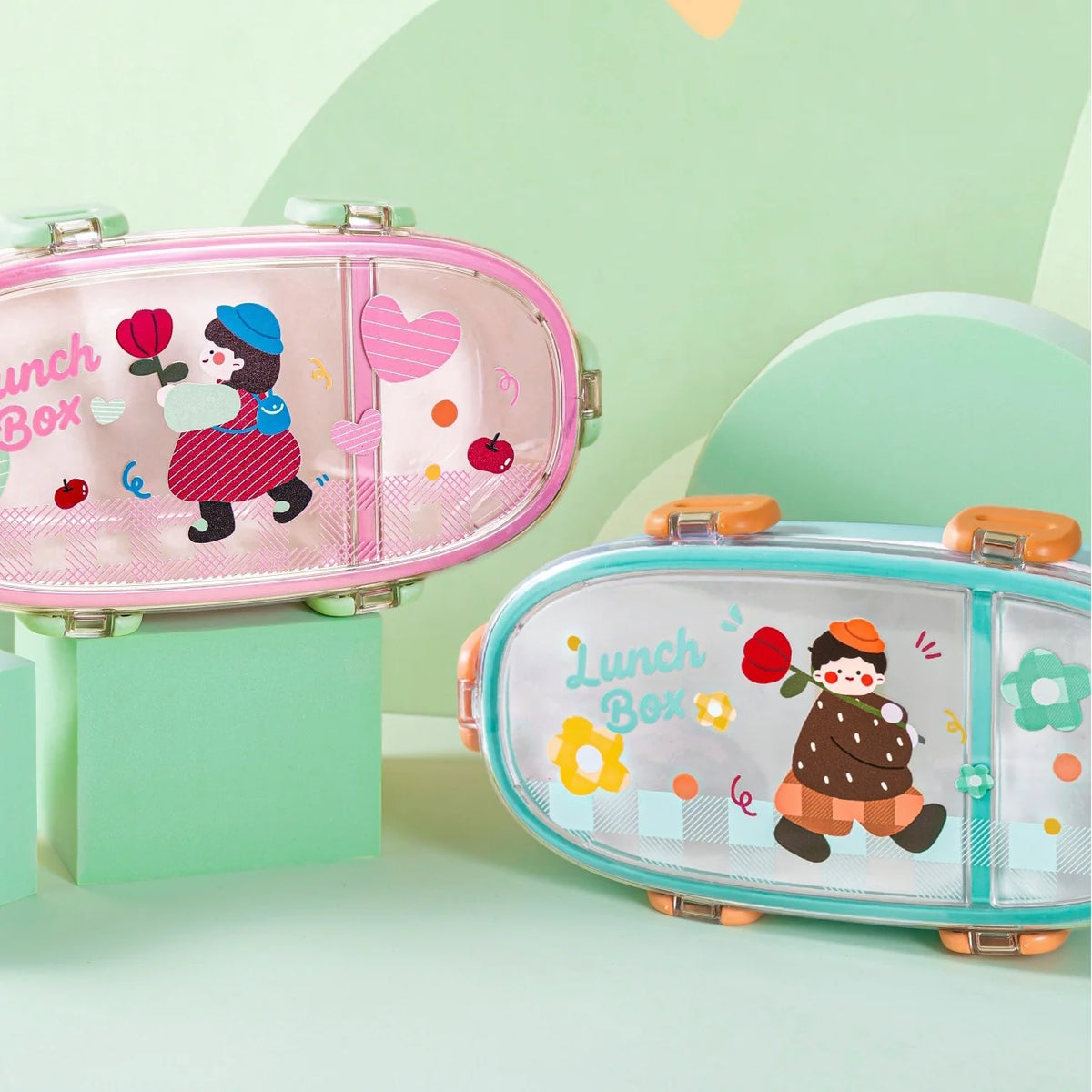 Unisex Bento Lunchbox Met Meerdere Compartimenten 4