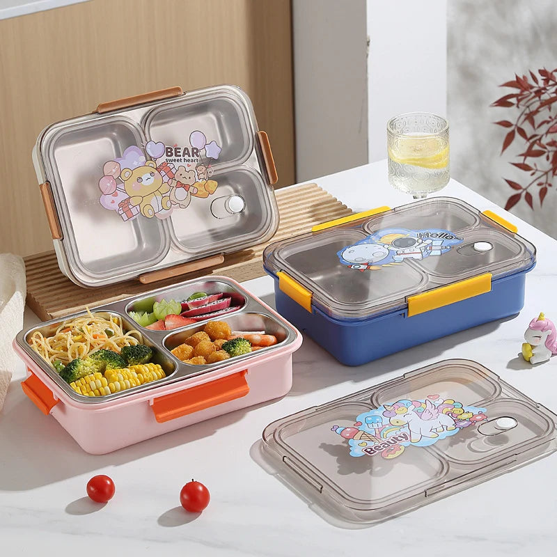 Unisex Bento Lunchbox Met Meerdere Compartimenten En Berenthema 1
