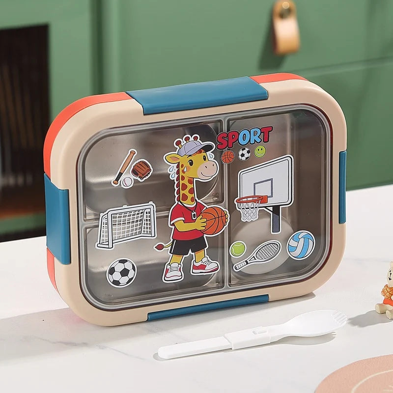 Unisex Bento Lunchbox Met Meerdere Compartimenten Sportstijl 6