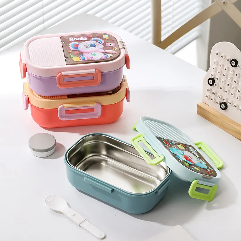 Unisex Bento Lunchbox met Dierenthema en Meerdere Compartimenten 3