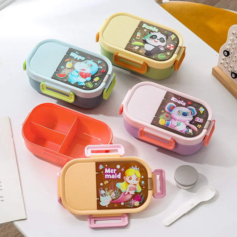 Unisex Bento Lunchbox met Dierenthema en Meerdere Compartimenten 7