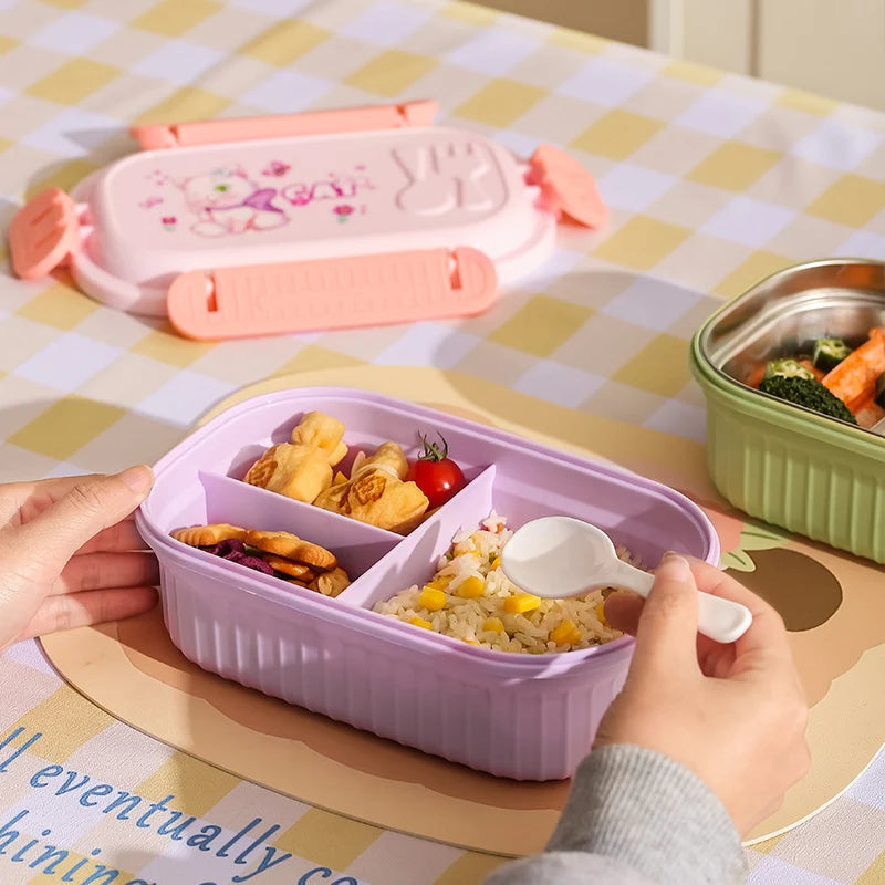 Unisex Bento Lunchbox met Speelse Figuren 3