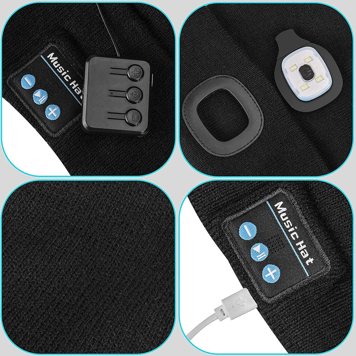 Unisex Bluetooth Muts met Verwijderbare LED-verlichting 7