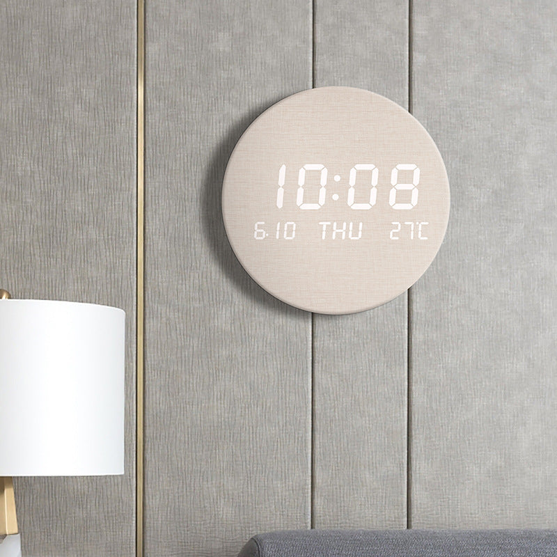 Unisex Bureauklok Modern Rond Houtdesign 2