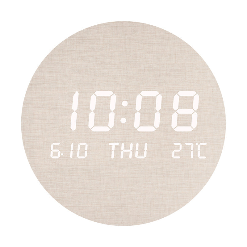 Unisex Bureauklok Modern Rond Houtdesign 6