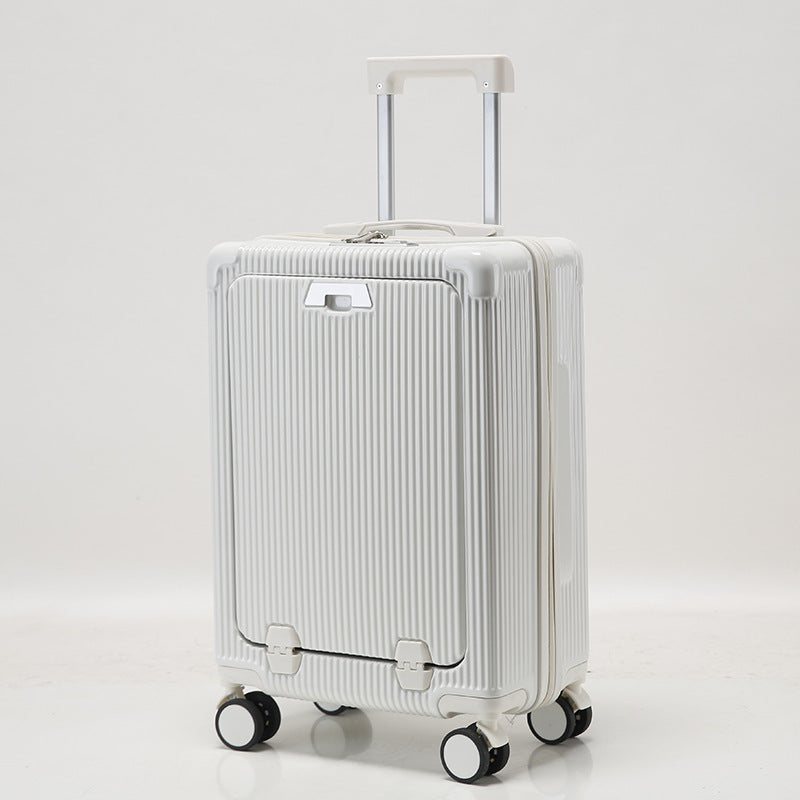 Unisex Compacte Spinnerkoffer Geribbelde Stijl 0