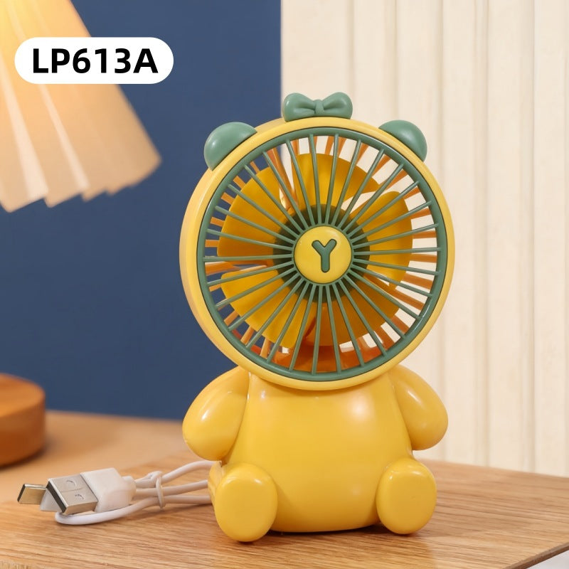 Unisex Compacte Tafelventilator in Figuurdesign met USB-aansluiting en Stille Motor 9