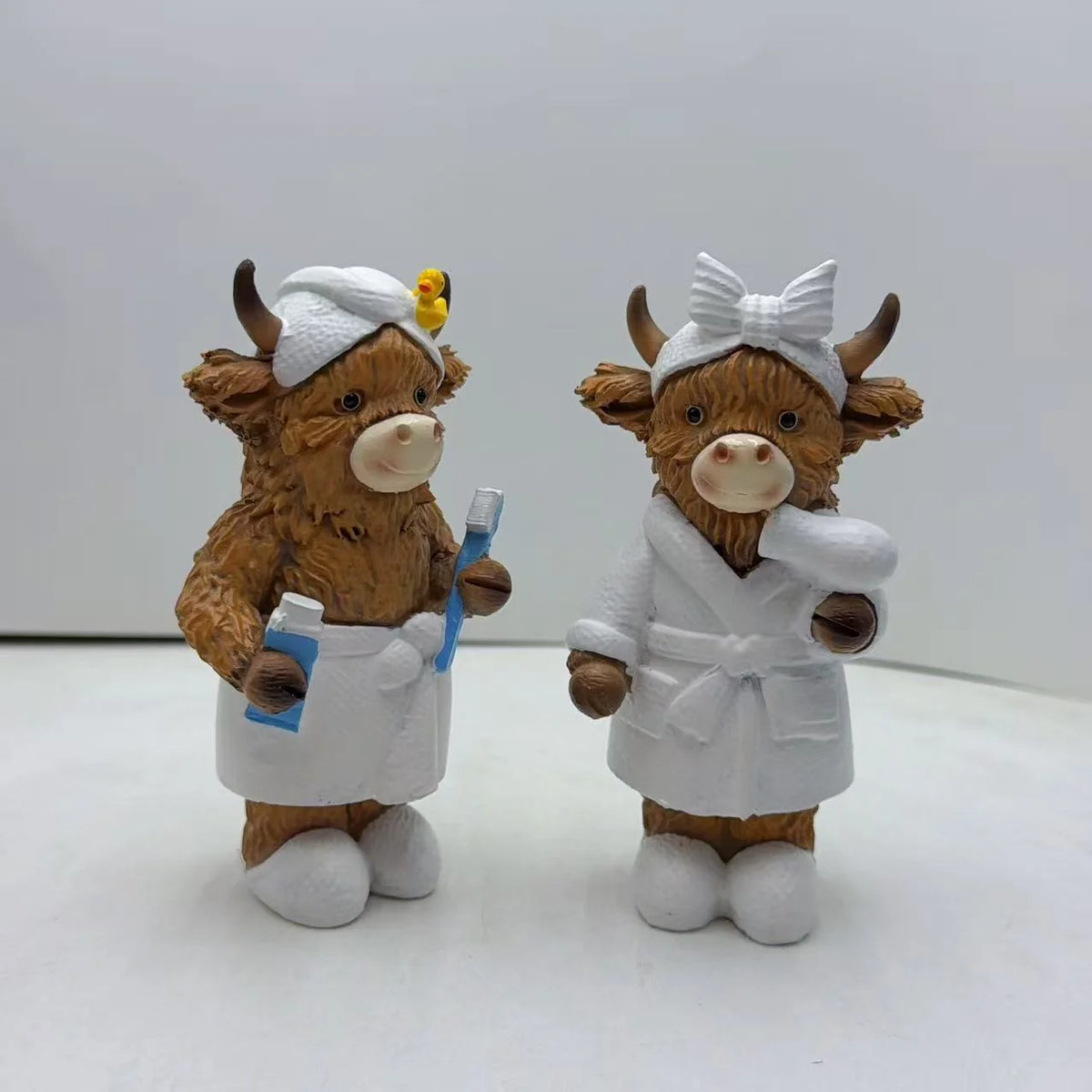 Unisex Decoratief Badkamerfiguur Schotse Hooglandkoe Humoristisch Design 11