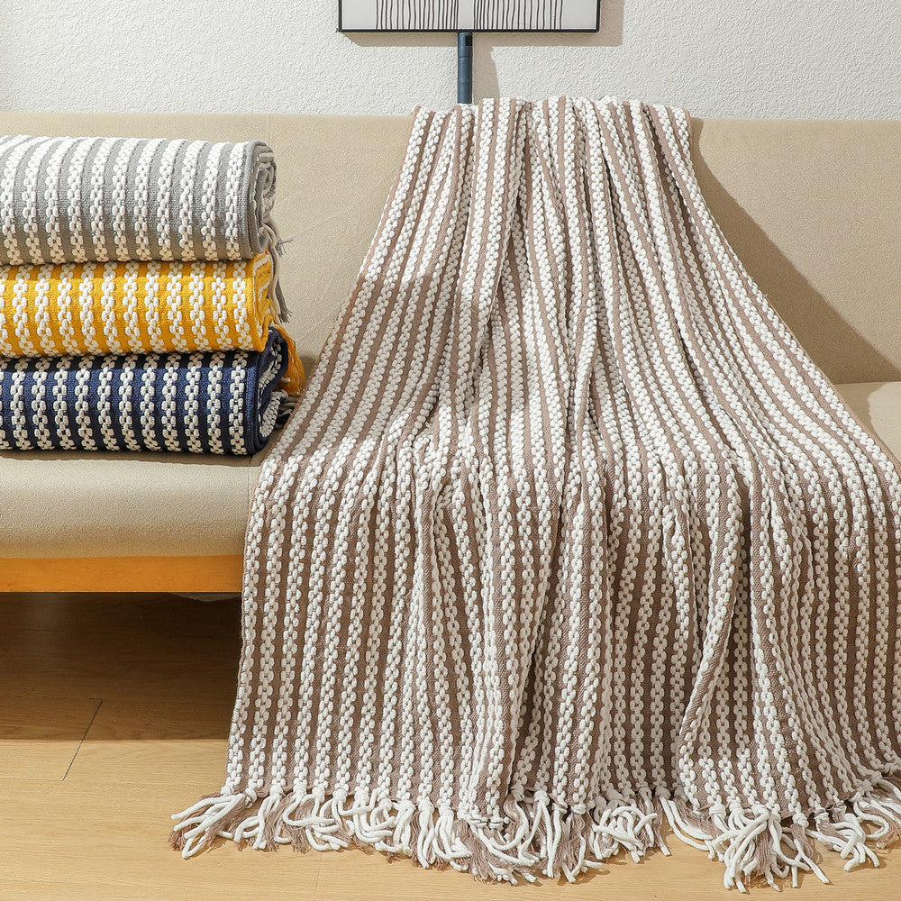 Unisex Decoratieve Deken Gestreept Design 1