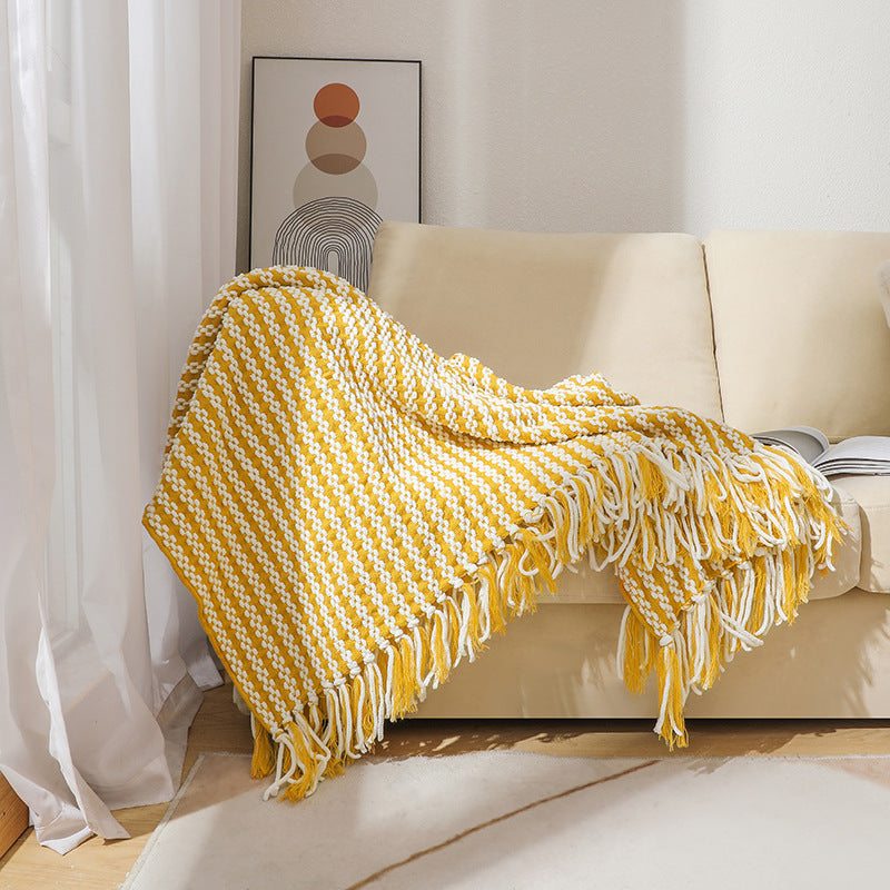 Unisex Decoratieve Deken Gestreept Design 8