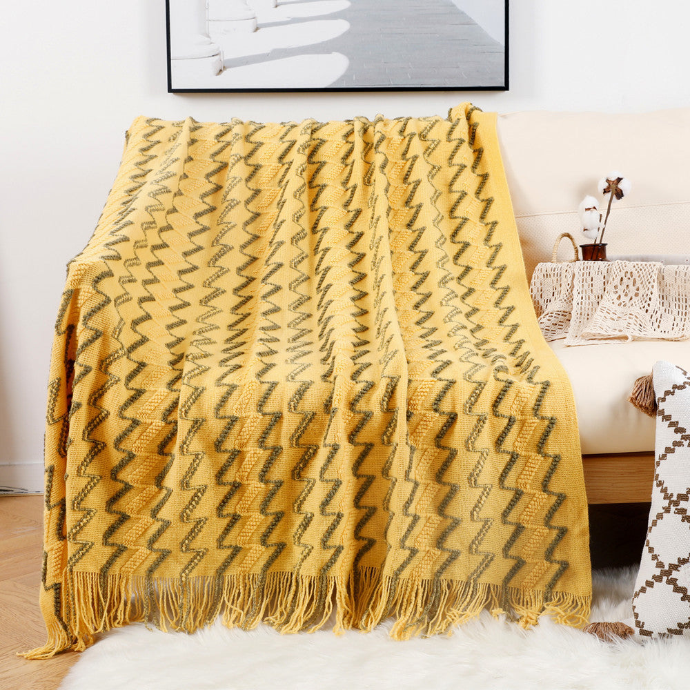 Unisex Decoratieve Werpdeken Zigzagpatroon 3