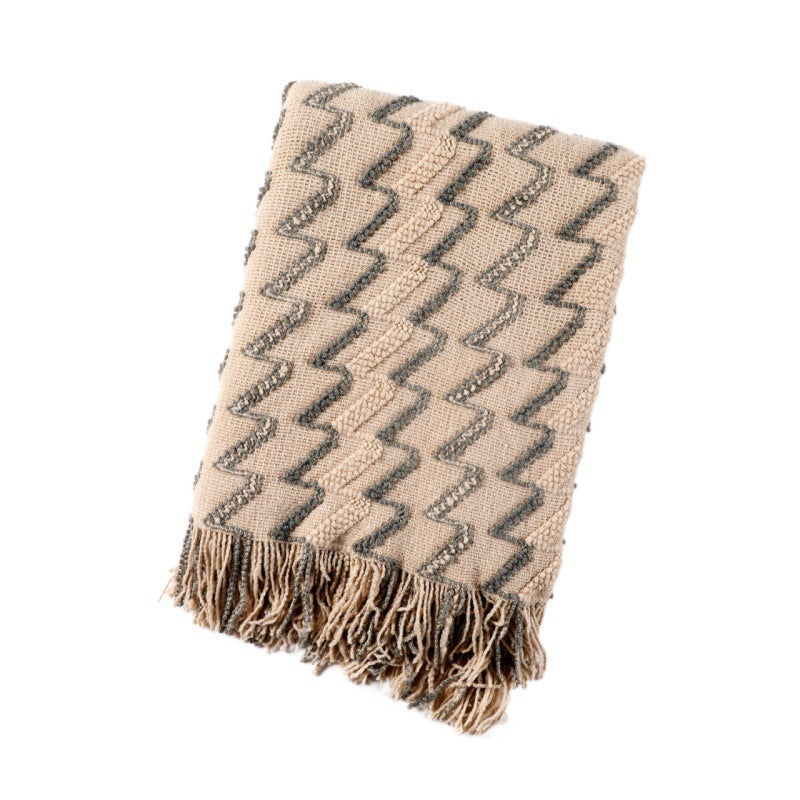 Unisex Decoratieve Werpdeken Zigzagpatroon 7