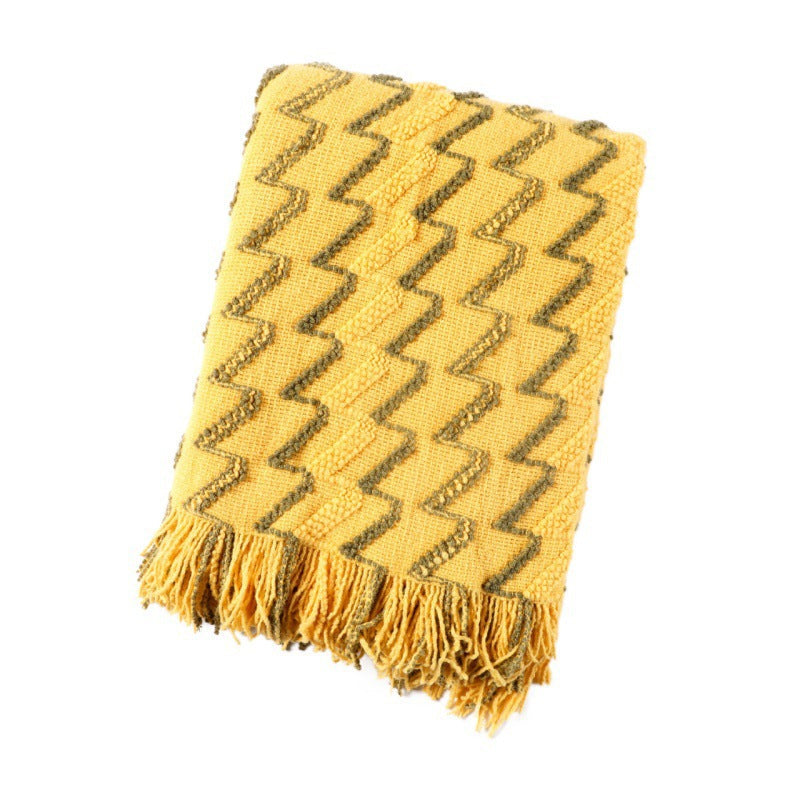 Unisex Decoratieve Werpdeken Zigzagpatroon 8