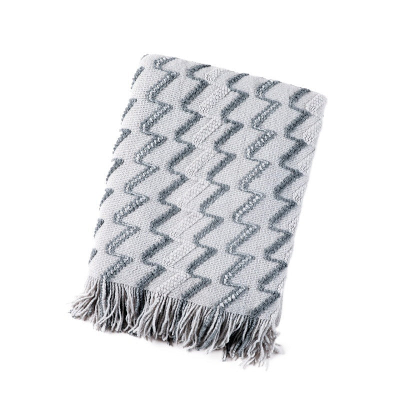 Unisex Decoratieve Werpdeken Zigzagpatroon 9