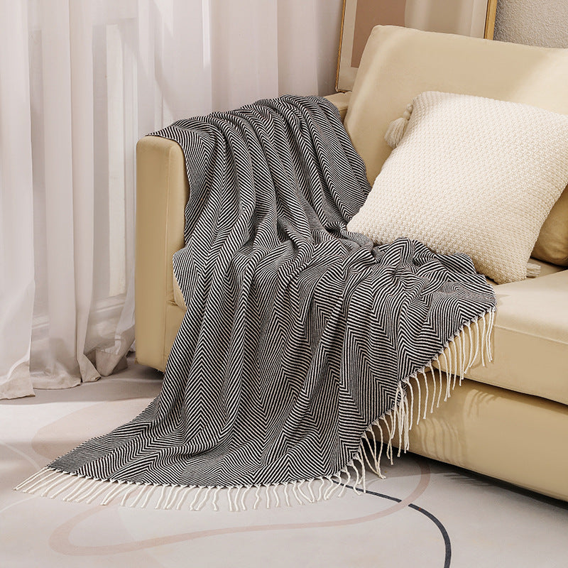 Unisex Deken Visgraatpatroon Comfortabel en Stijlvol 12