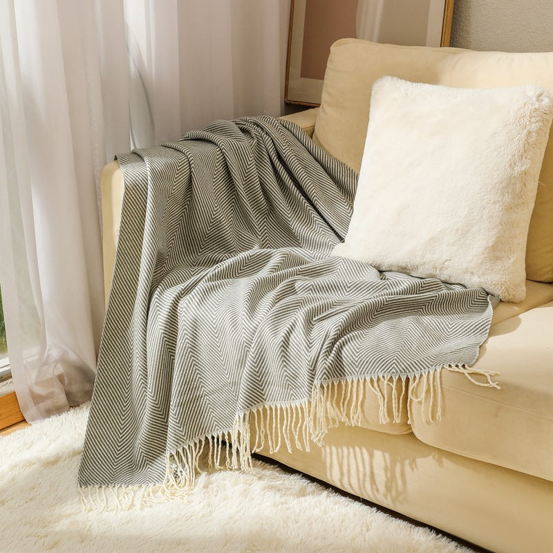 Unisex Deken Visgraatpatroon Comfortabel en Stijlvol 3