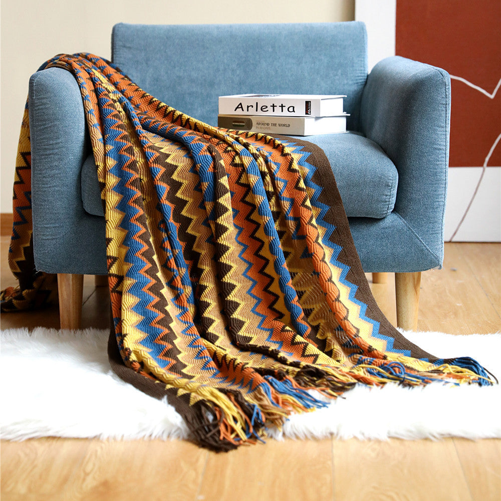 Unisex Deken Zigzagpatroon Comfortabel en Stijlvol 3