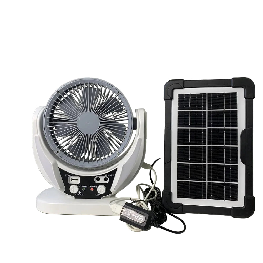 Unisex Draagbare Zonneventilator en Verlichtingsset Met USB-Oplaadfunctie 1