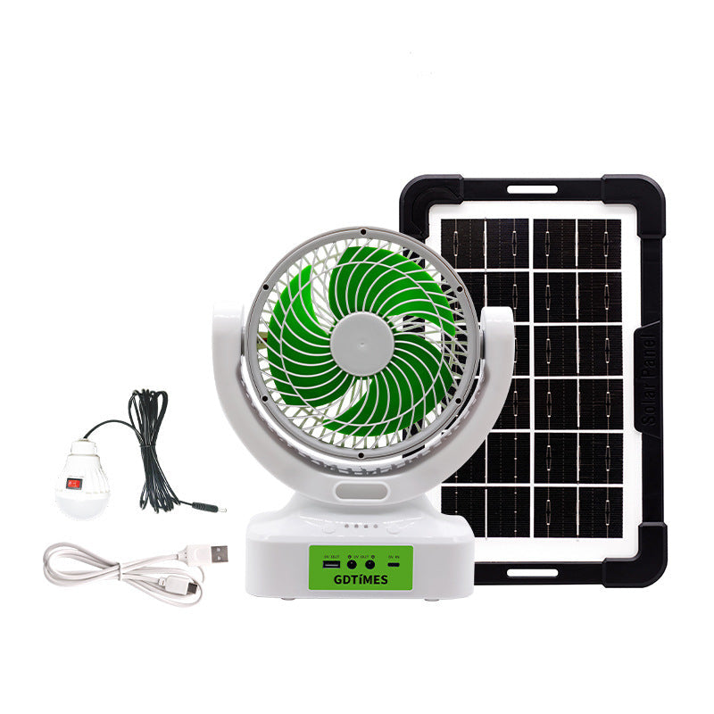 Unisex Draagbare Zonneventilator met Bluetooth Speaker en Powerbank Functie 0