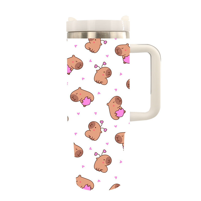 Unisex Drinkbeker Isolerend Stijlvol Ontwerp Met Artistieke Motieven 11