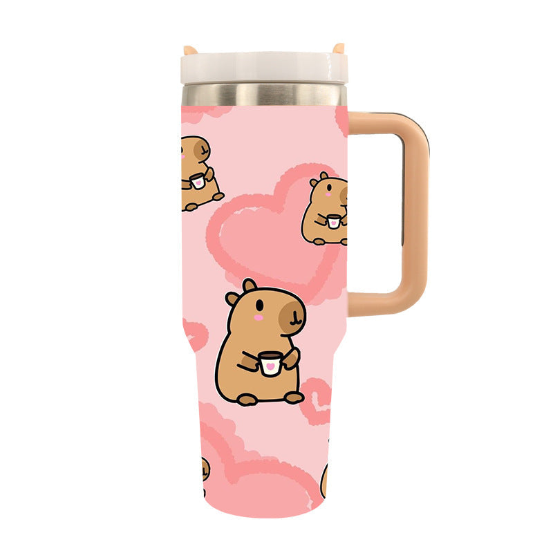 Unisex Drinkbeker Isolerend Stijlvol Ontwerp Met Artistieke Motieven 13