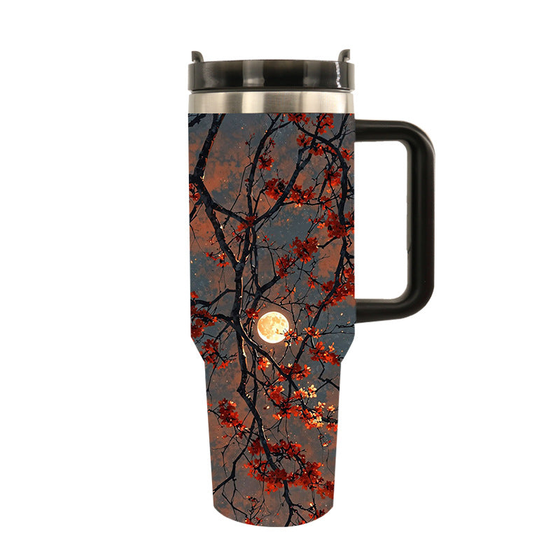 Unisex Drinkbeker Isolerend Stijlvol Ontwerp Met Artistieke Motieven 17