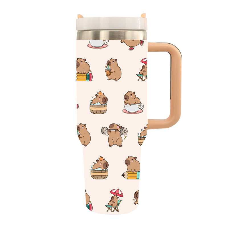 Unisex Drinkbeker Isolerend Stijlvol Ontwerp Met Artistieke Motieven 19