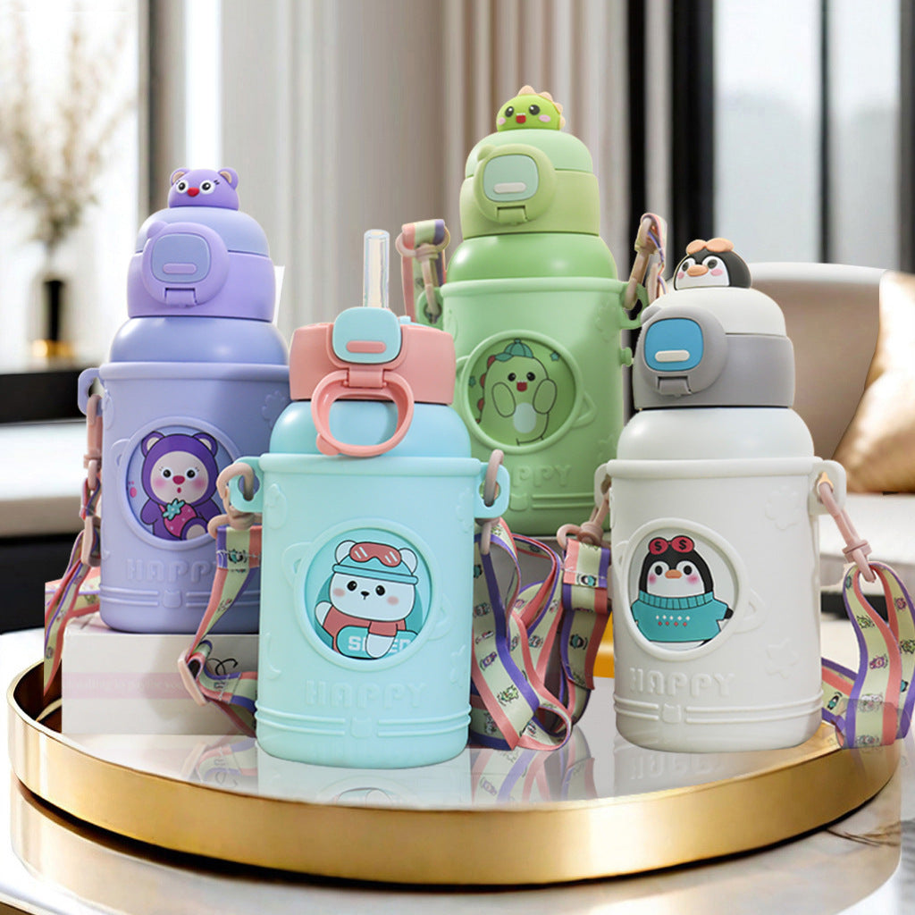 Unisex Drinkfles Dierenmotief Met Praktische Klepopening 2