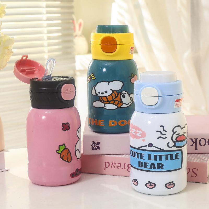 Unisex Drinkfles met Schattig Beer Ontwerp Draagbaar en Waterdicht 1