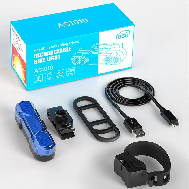Unisex Fietsachterlicht Draaibaar USB-oplaadbaar 7