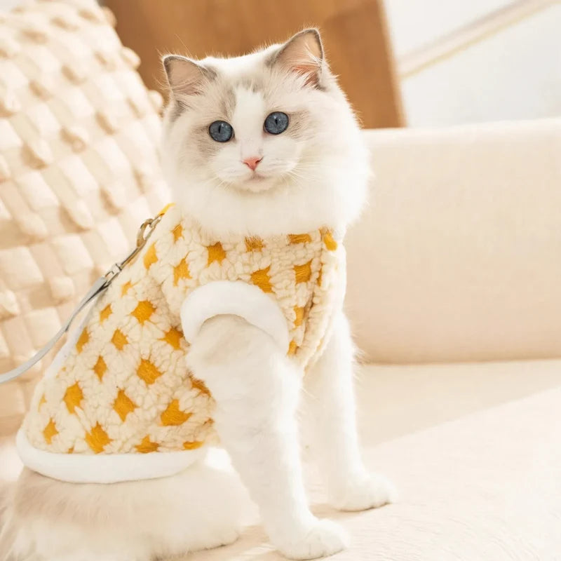 Unisex Fleece Trui voor Katten en Kleine Honden Met Klokmotief 1