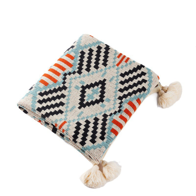 Unisex Gebreide Deken met Azteeks Patroon 4