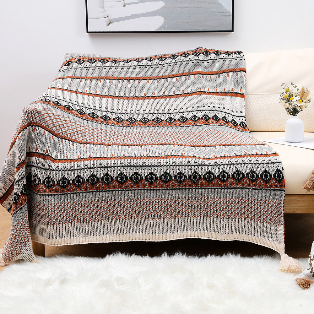 Unisex Gebreide Deken met Azteeks Patroon 6