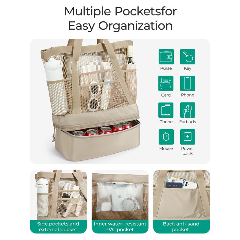 Unisex Geïsoleerde Strandkoeltas Multifunctioneel 6