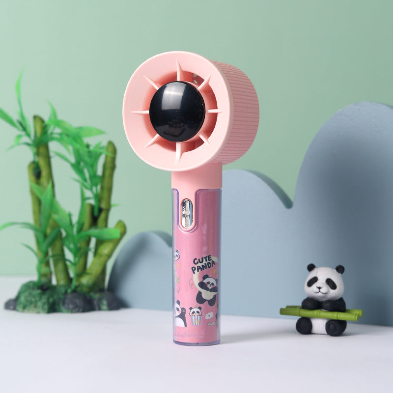 Unisex Handventilator Draagbaar Met Vochtreservoir Panda Design 3